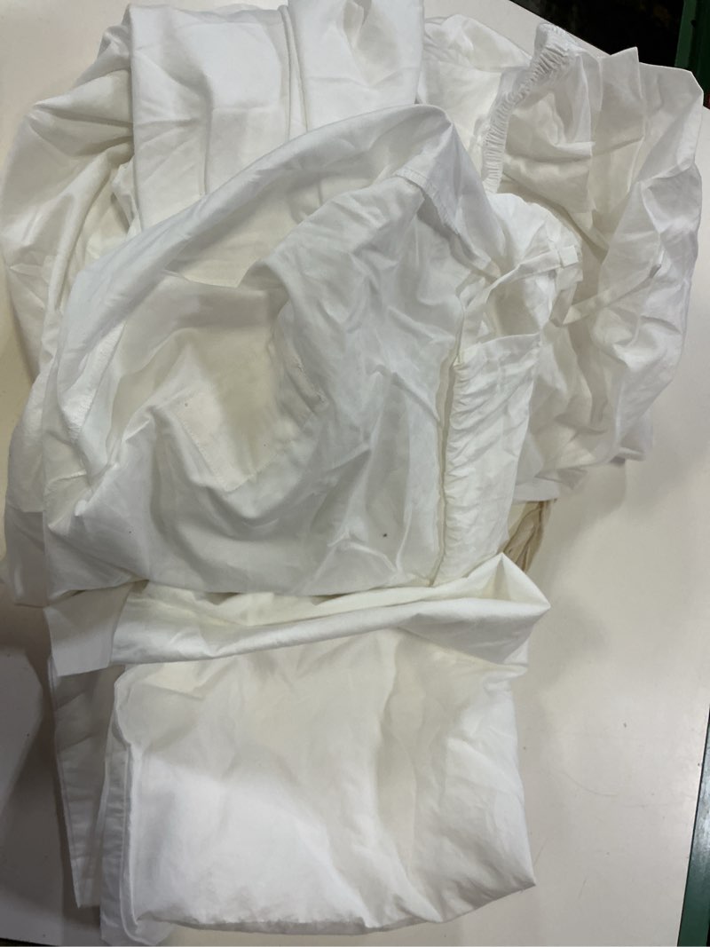 quince organic crisp percale fitted sheet set king white 