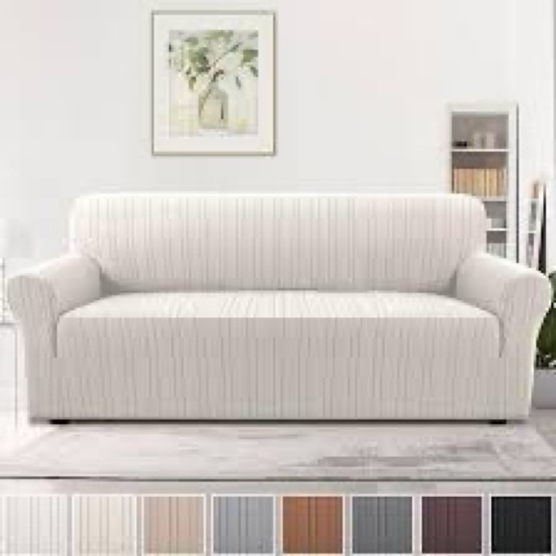 1 Piece Jacquard High Stretch Box Cushion Sofa Slipcover
