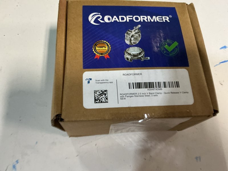 Condition photo showing New/Like New for roadformer 2.5 inch v band clamp - 2 sets of quick release v band exhaust clamp stainless steel with flanges for automotive exhaust system, turbocharger, downpipe and mufflers (2.5" - 2 pack) 2.5 inch 2