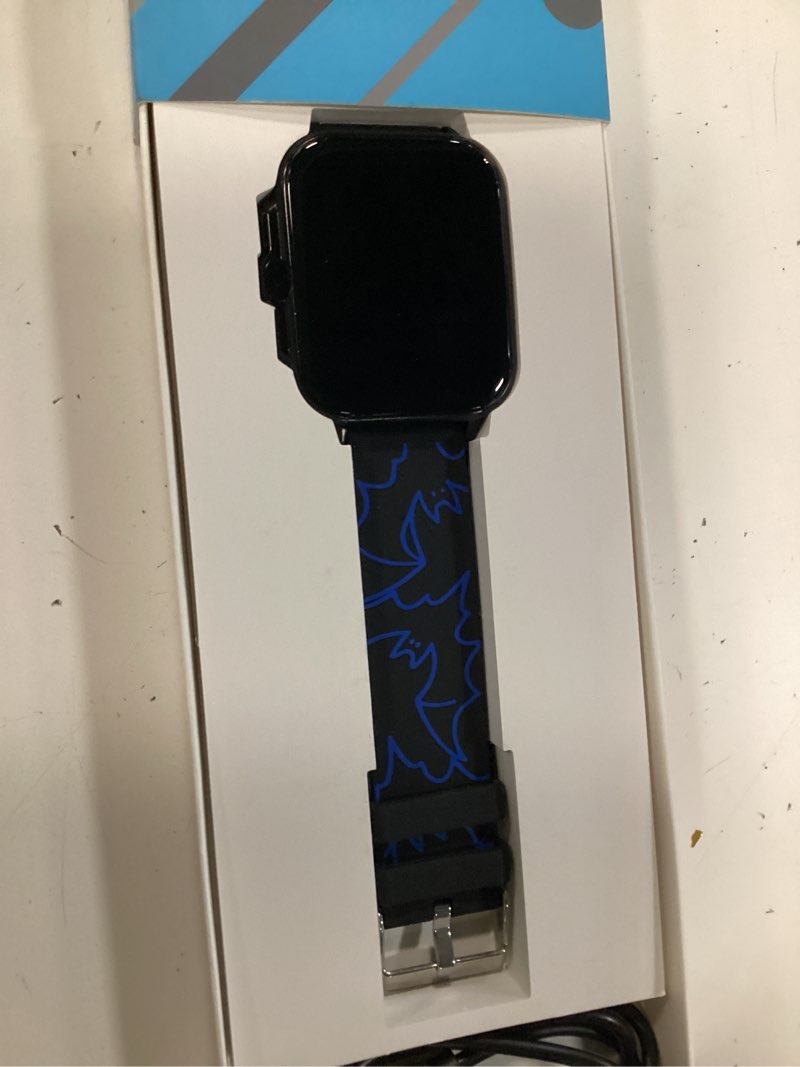 Condition photo showing New/Like New for smart watch for kids boys age 5-12, ai functions games hd touch screen watches with video camera music player pedometer heart rate sleep tracker christmas birthday gifts for boys (black, 1.85") black 1.85"