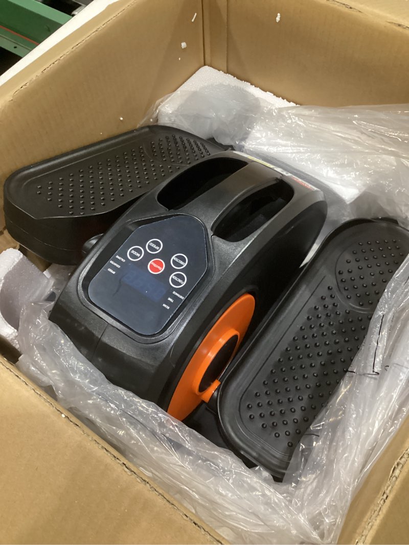 Condition photo showing Good Condition for (not tested)under desk elliptical, electric seated pedal exerciser, quiet & compact mini ellipse leg exerciser with display monitor, remote control and 12 adjustable speeds, elliptical machine for home orange
