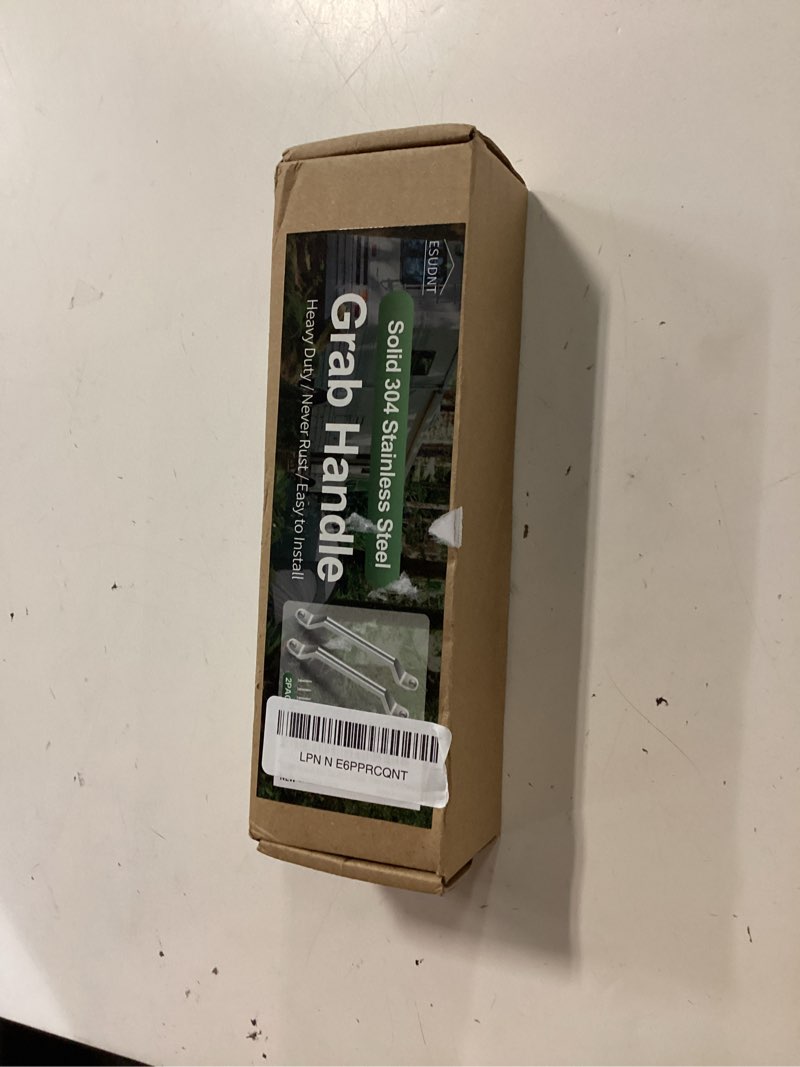 Condition photo showing New/Like New for esudnt rv grab door handle, heavy duty 304 stainless steel metal for camper, trailer, cargo trailer, motor home, boat, automotive, cart (2 pack, come with screws)