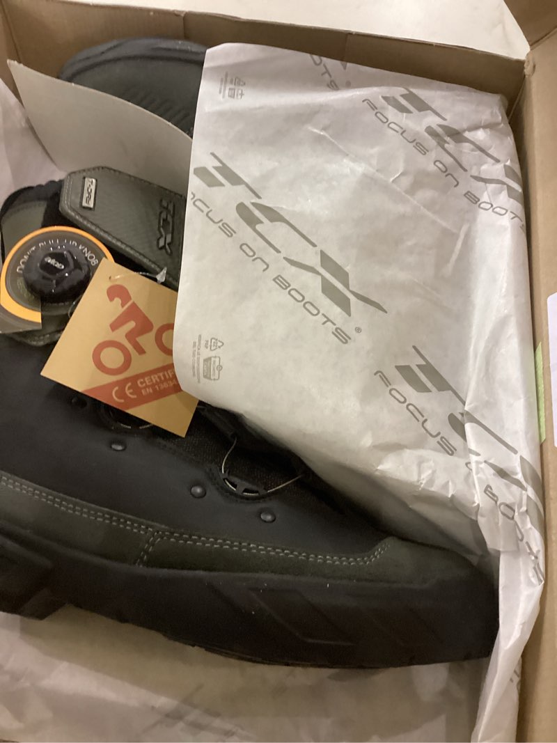 TCX Men's Biker Motorcycle Boot, Black Military Green, 10