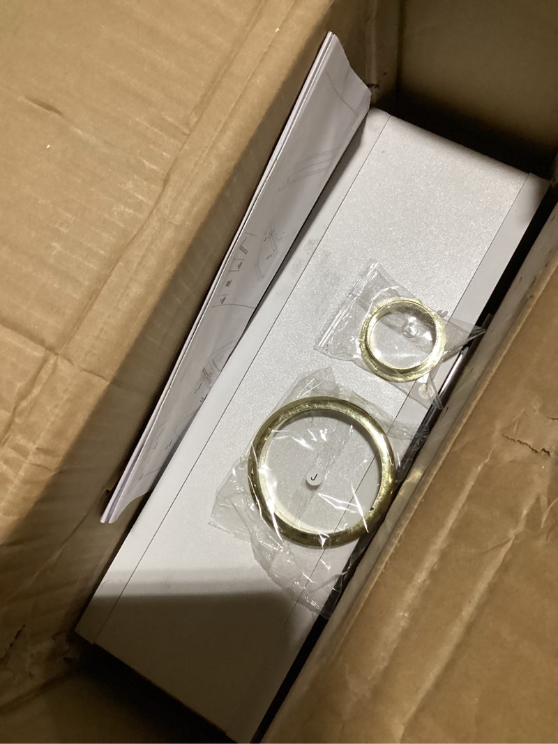 Condition photo showing Good Condition for floating vanity makeup table, 31 inch wall mounted desk for bedroom dressing room, vanity shelf with drawer, white