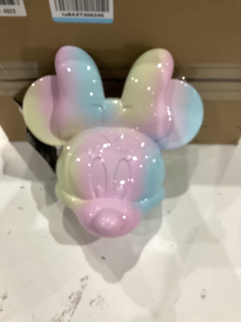 Condition photo showing Good Condition for loungefly disney minnie mouse tie dye molded crossbody bag