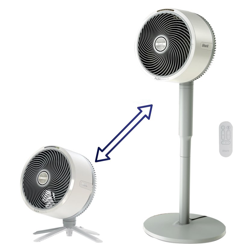 Shark FlexBreeze Pedestal & Tabletop Oscillating Fan with Remote, Indoor & Outdoor, Portable, Corded