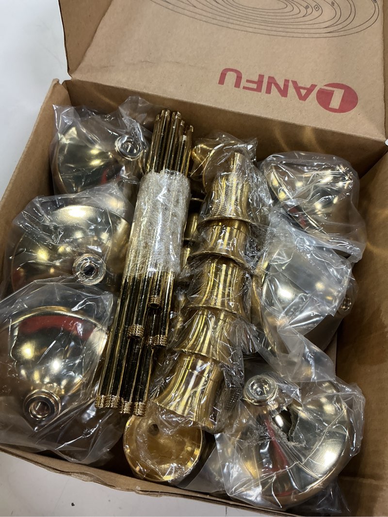 Condition photo showing Good Condition for 4 sets(12 pcs) candle stick holders?brass gold metal taper candle holders, vintage modern decorative centerpiece candlestick holders for table mantel wedding housewarming gift brass gold-4 sets(12 pcs)