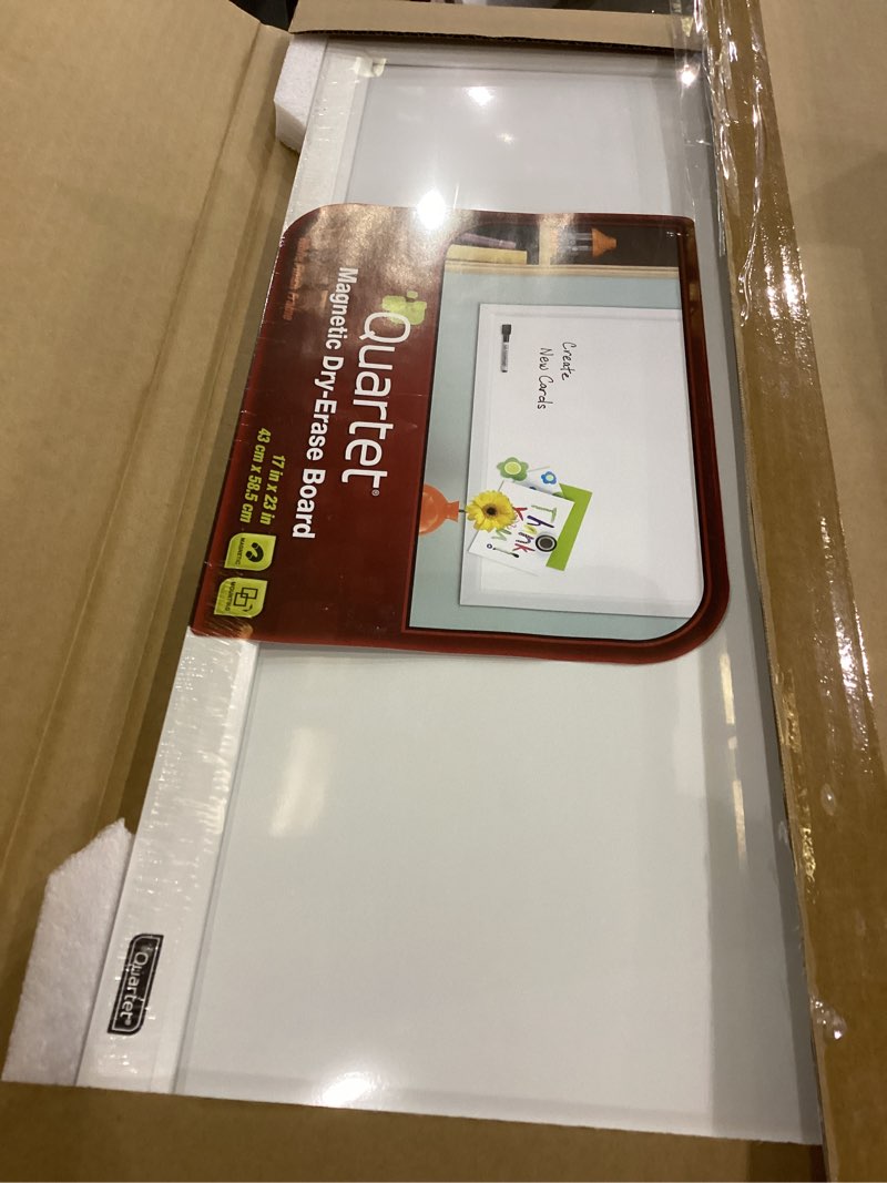 Quartet Magnetic Dry Erase White Board, 17" x 23" Whiteboard, White Frame (MDW1723W-AZS)