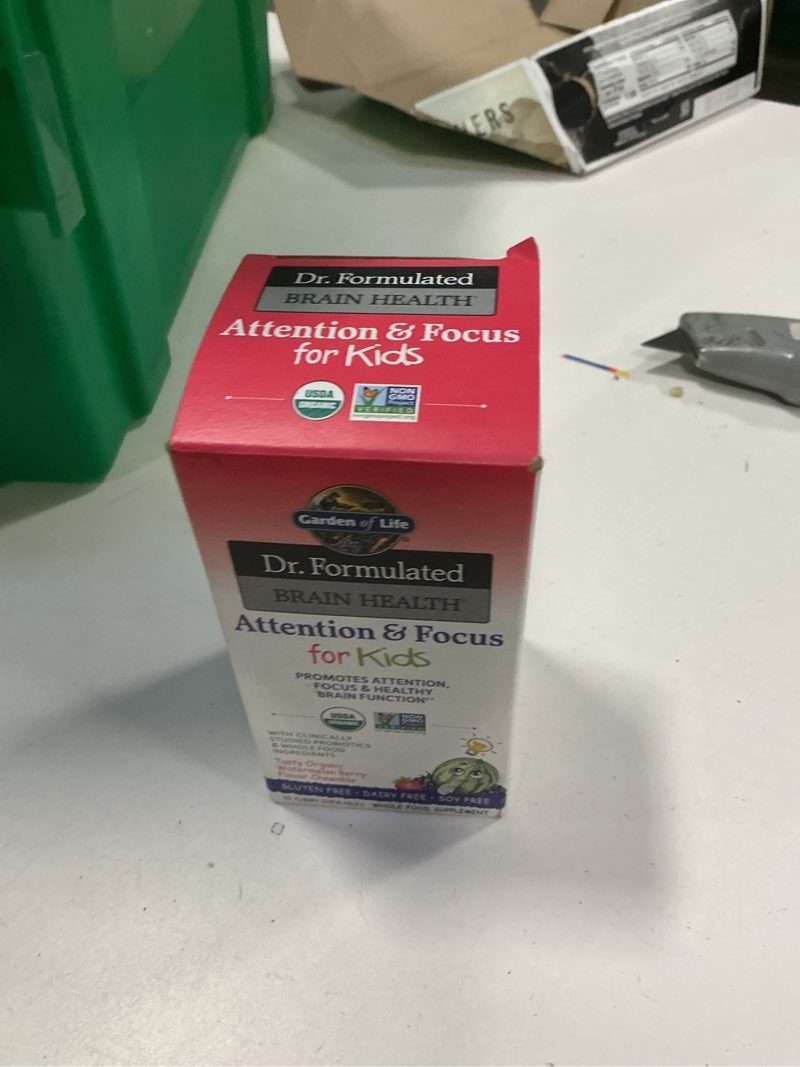 Garden of Life Dr. Formulated Attention and Focus for Kids, Supplement Promotes Healthy Brain Functi