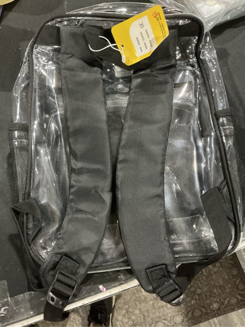 Condition photo showing Good Condition for MOONBABY Clear Backpack for School, Heavy Duty PVC Transparent Backpack Stadium Events Approved, Col