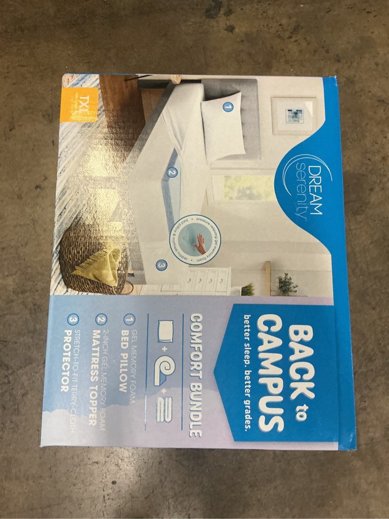 Condition photo showing New/Like New for dream serenity dorm in a box memory foam pillow, twin xl 