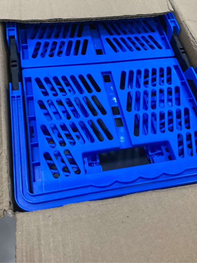 Condition photo showing Good Condition for 3 Packs 20L Collapsible Shopping Basket With Handle, Collapsible Reusable Plastic Basket, Foldable Storage Crates