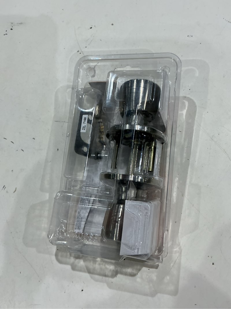 Condition photo showing As Is for reliabilt gallo stainless steel exterior keyed entry door knob