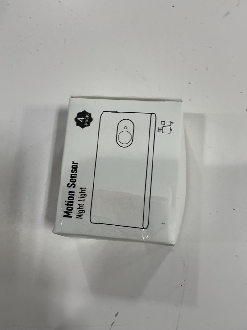 Condition photo showing New/Like New for WILLED Stair Lights Indoor,Warm White Rechargeable Night Light,Wireless Motion Sensor Night Light,Battery Stick On Lights for Stairway,Hallway,Kitchen,Closet,Cabinet,Bedroom,Kids' Room(4-Pack) White 4 Pack