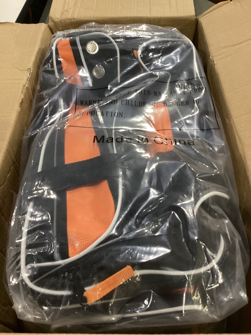 Condition photo showing Good Condition for gohimal double roller 2 ball bowling bag with separate shoe compartment for bowling shoes (up to us men size 15) and abundant multifunction accessory pocket, upgraded fabric, retractable handle - extends to 40" black-orange