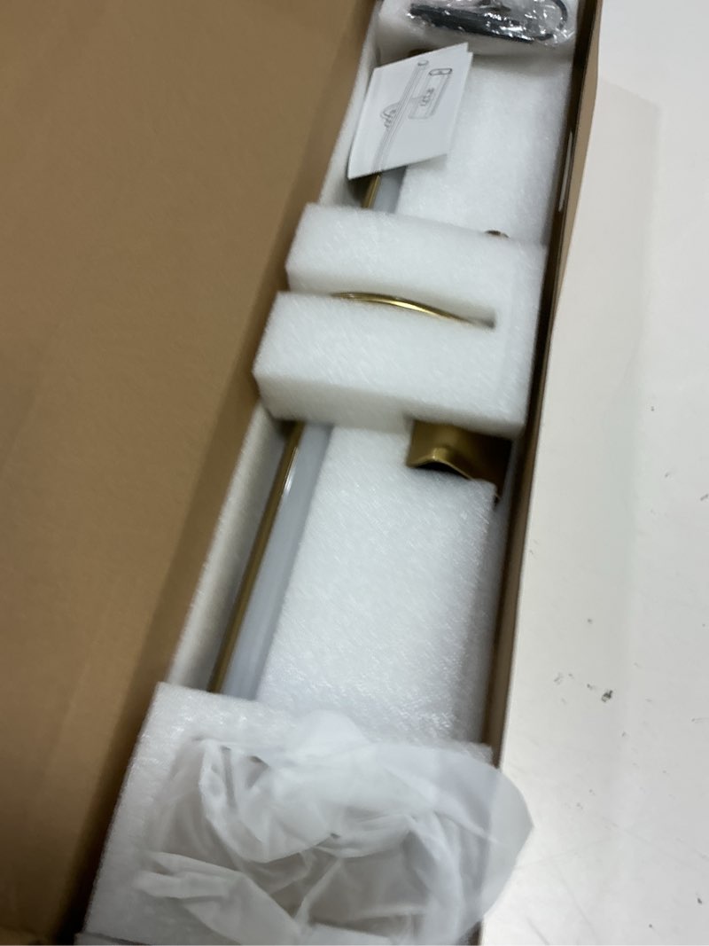 Condition photo showing New/Like New for 24" picture lights for wall with 8000mah battery - brass operated wireless wall art light with remote control for large portrait & paintings art brass 24in 1pack
