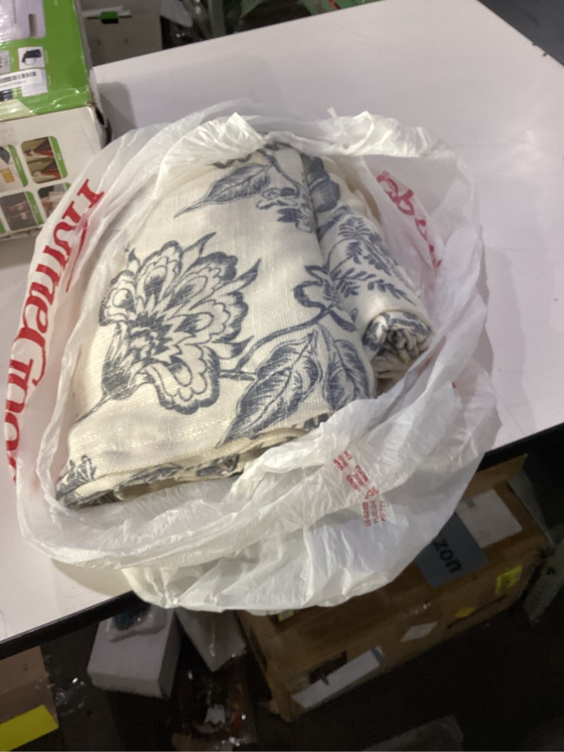 Condition photo showing Good Condition for lush decor botanical garden curtains floral bird print light filtering window panel drapes set for living, dining, bedroom (pair), navy, 52"w x 95l" navy 52"w x 95"l (pack of 2)