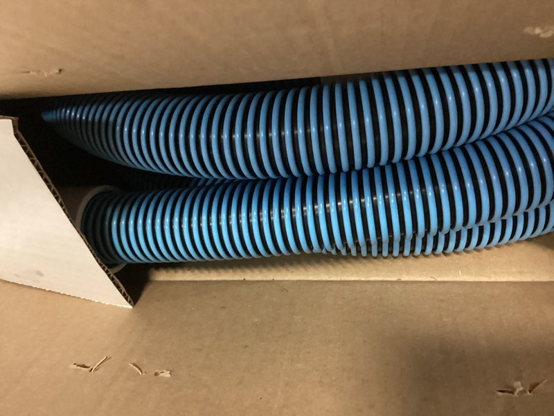Condition photo showing Good Condition for poolmaster manual pool vacuum hose, 30 ft x 1-1/2” for inground & above ground pools, not for automatic cleaners, kink-free, heavy duty pool cleaner hose with swivel cuff – made in usa hose 30.0