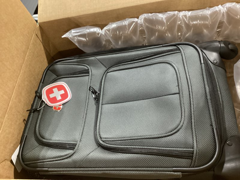 Condition photo showing Good Condition for swissgear sion softside expandable spinner luggage durable lightweight travel suitcase, dark grey, carry-on carry-on dark grey