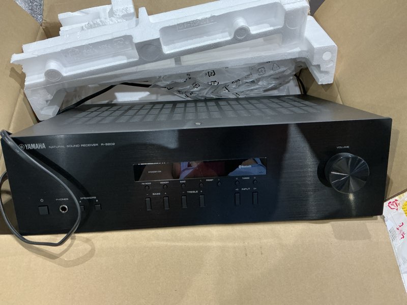 Condition photo showing As Is for yamaha r-s202bl stereo receiver r-s202bl receiver only