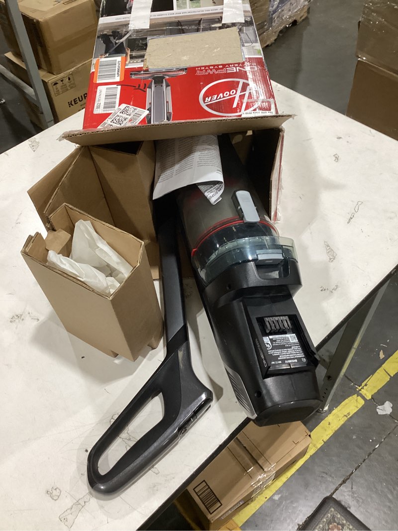 Condition photo showing As Is for hoover onepwr evolve pet elite cordless vacuum cleaner, lightweight stick vac, small upright vacuum cleaner, ideal for pet hair, xl dirt cup capacity, cordless vacuum cleaners for home use