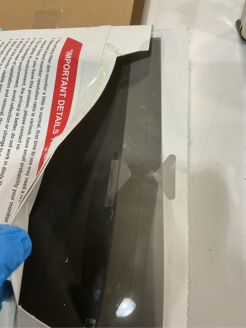 Condition photo showing As Is for YAKAI?2-PACK Computer Privacy Screen Filter 24 Inch for 16:9 Aspect Ratio Widescreen Monitor, Anti-Spy & Anti-Glare Blue Light Blocking Protector - WxH: 20 15/16" x 11 13/16" (532mm x 299mm) 24 Inch 16:9 Aspect Ratio