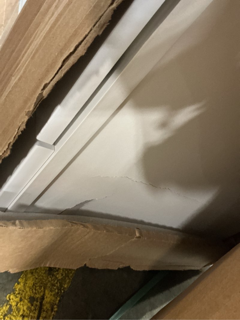 Condition photo showing As Is for style selections kirkman 36-in true white single sink bathroom vanity with white cultured marble top