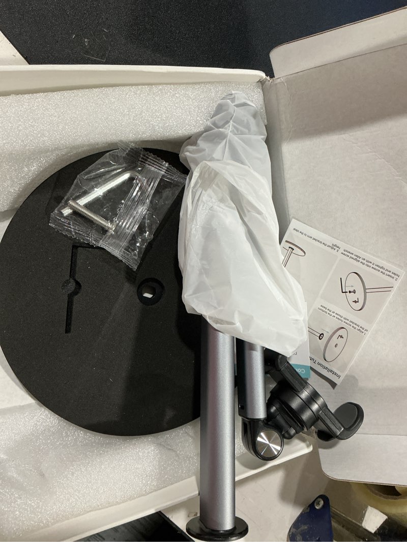 Condition photo showing Good Condition for mionondi overhead phone mount for video recording, aluminum overhead tripod for iphone, desk phone camera stand for cooking, nail techs, filming, live streaming