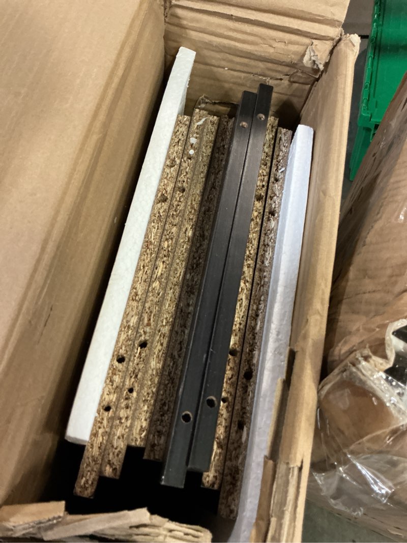 Condition photo showing As Is for whitmor 9 cube storage organizer, 3 tier stackable mdf wood bookcase, open storage display bookshelf, storage cabinet for living room, bedroom, home, office, 35.5"l x 11.7"w x 35.5"h, espresso espresso 9 cube stackable