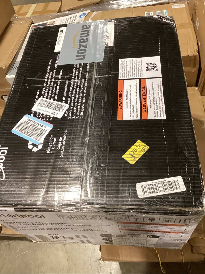 Condition photo showing Good Condition for whirlpool wmcs3018rw countertop microwave with turntable 0.7 cu. ft, steam clean, 700 watt microwave, white