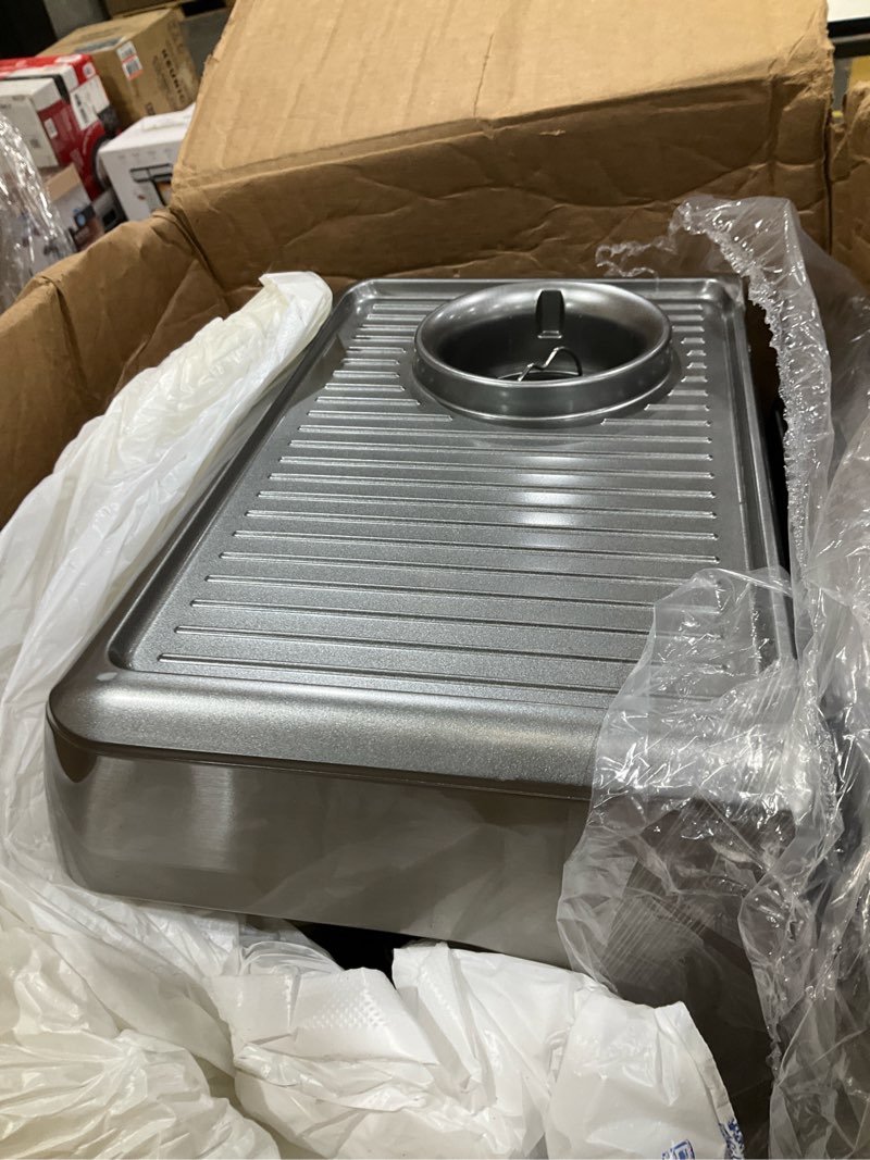 Condition photo showing As Is for breville barista touch espresso machine bes880bss, brushed stainless steel