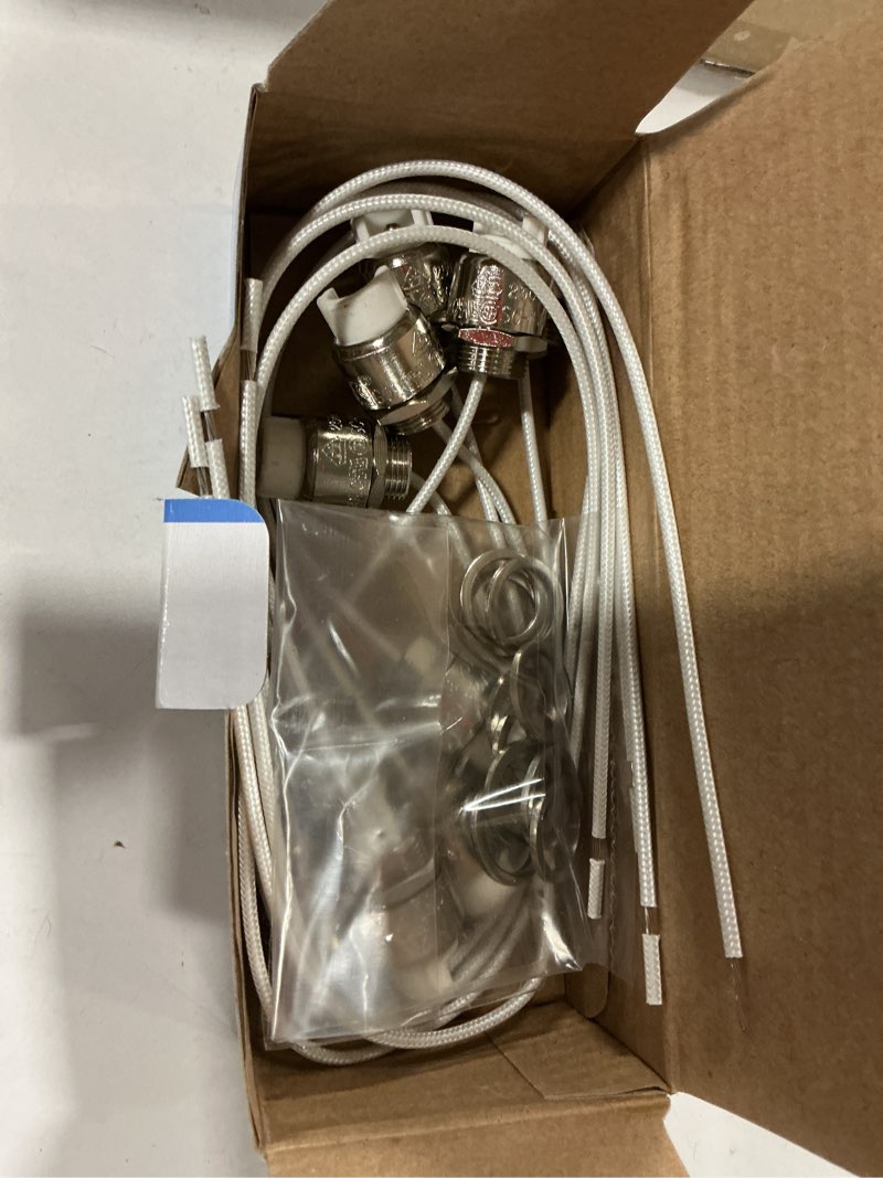 D2565 QUARTZ FLANGE SOCKET 18AWG 10” LEADS RATED 500W 250V , pack of 10