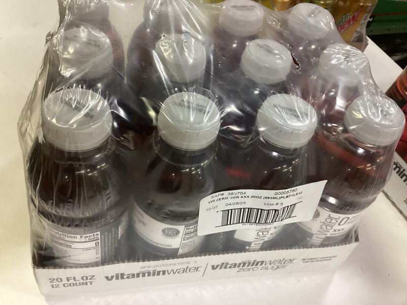 Condition photo showing item condition for vitaminwater XXX Acai-Blueberry-Pomegranate Zero Sugar, Flavored Water Beverage, 20 fl oz Bottles, 12 Pack Zero Sugar XXX Açai Blueberry Pomegranate 20.05 Fl Oz (Pack of 12)