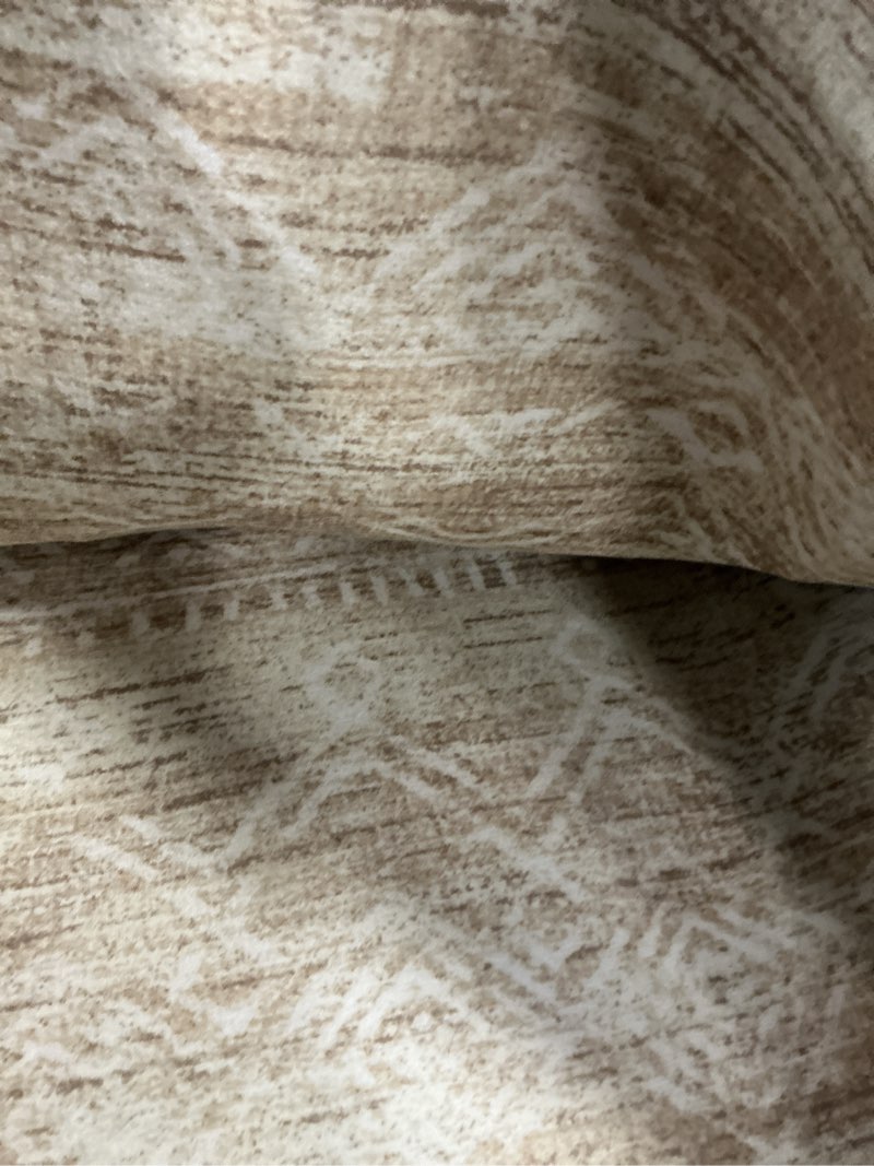Condition photo showing As Is for toneed abstract area rug modern washable rug soft non slip rug low pile for bedroom living room dining room beige 4x6 feet beige 4x6feet
