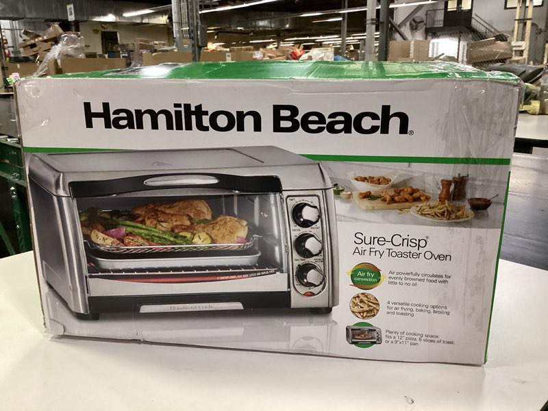 hamilton beach sure crisp 6 slice air fry toaster oven