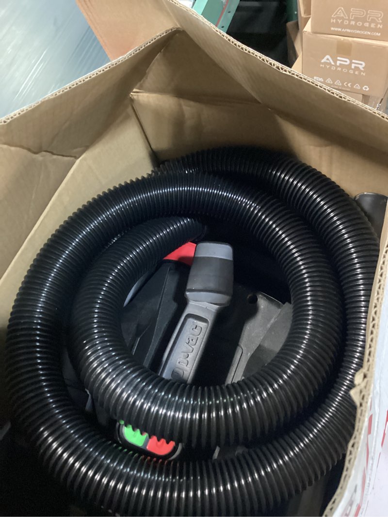 Condition photo showing As Is for shop-vac 4-gallon 6 hp corded wet/dry shop vacuum with accessories included