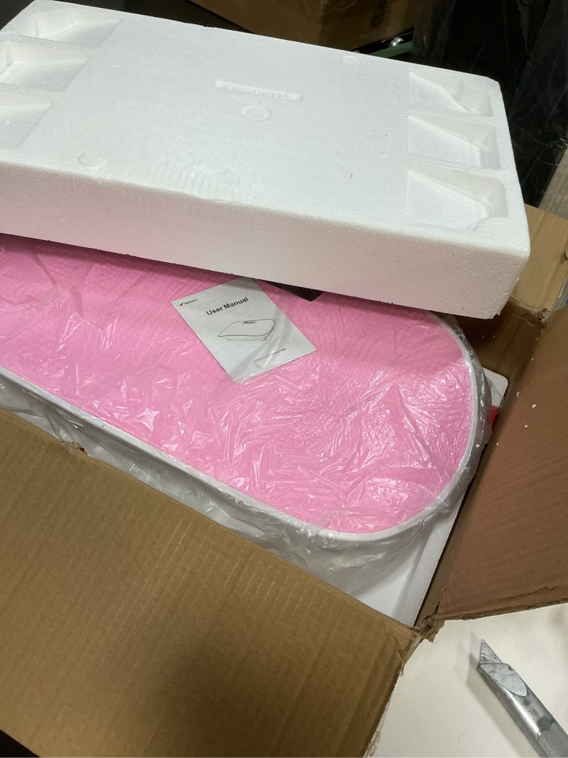 Condition photo showing Good Condition for MERACH Vibration Plate Exercise Machine, Curved Vibration Plate for Lymphatic Drainage Weight Loss, Vibrating Plate with Real-Time Calorie Tracking on LED Display, Workout Equipment for Home Women Men Pink