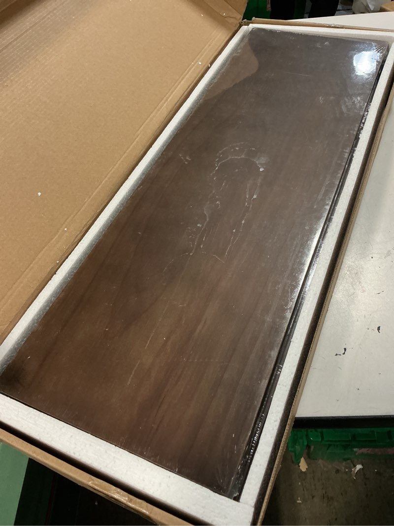 Condition photo showing New/Like New for heimlove 24 inch floating shelves for wall walnut shelves set of 2,wall mounted rustic wood 8 inch deep floating shelf with invisible brackets for bedroom kitchen living room 24''w x 7.9''d x 1.5''h,set of 2-pine wood walnut