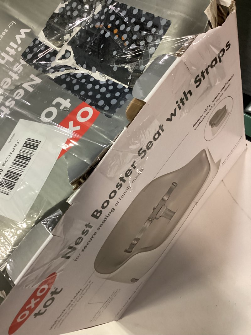 Condition photo showing New/Like New for oxo tot nest booster seat with removable cushion - gray