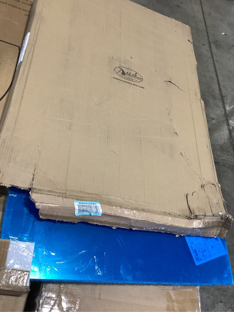 Condition photo showing Good Condition for Azar Displays 105536-2PK Floating Acrylic Wall Frame with Silver Hardware Stand Off Caps, Clear Hang