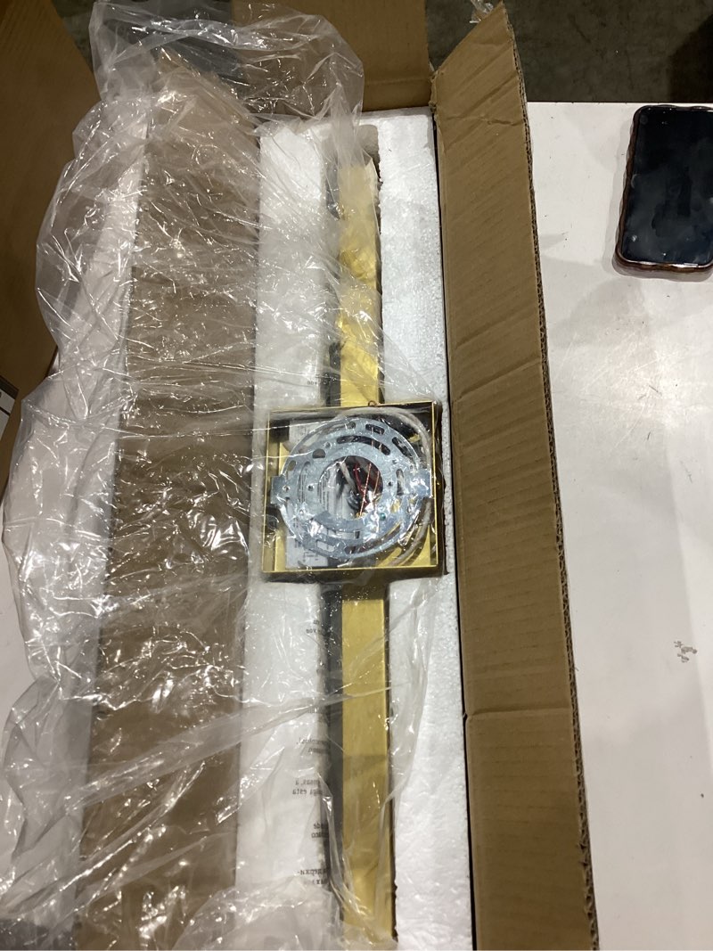 Condition photo showing Good Condition for sinerise led modern bathroom vanity light fixtures (24-inch, 3000k/4000k/6000k, dimmable), gold modern acrylic bathroom wall lighting fixtures over mirror 24-inch gold