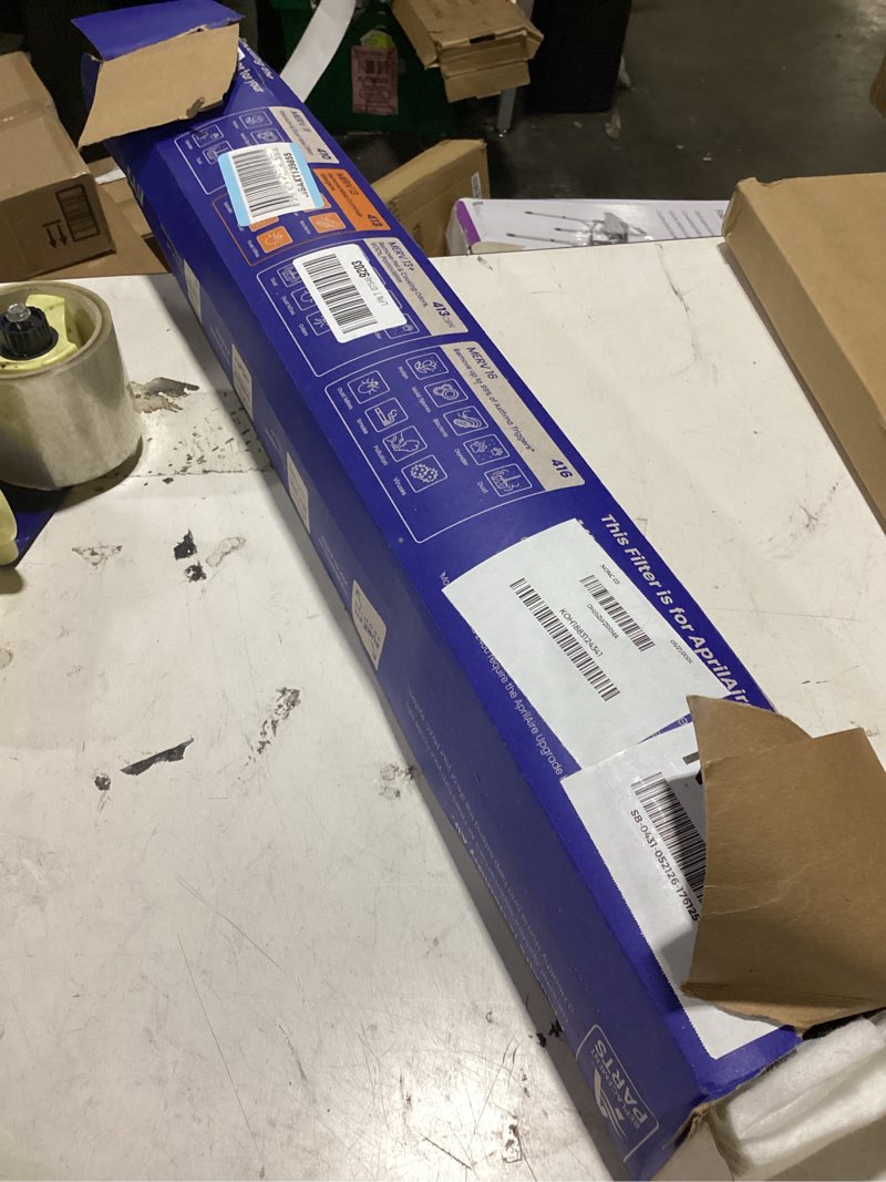 Condition photo showing As Is for genuine aprilaire 413 replacement filter for aprilaire whole house air purifiers - merv 13, healthy 
