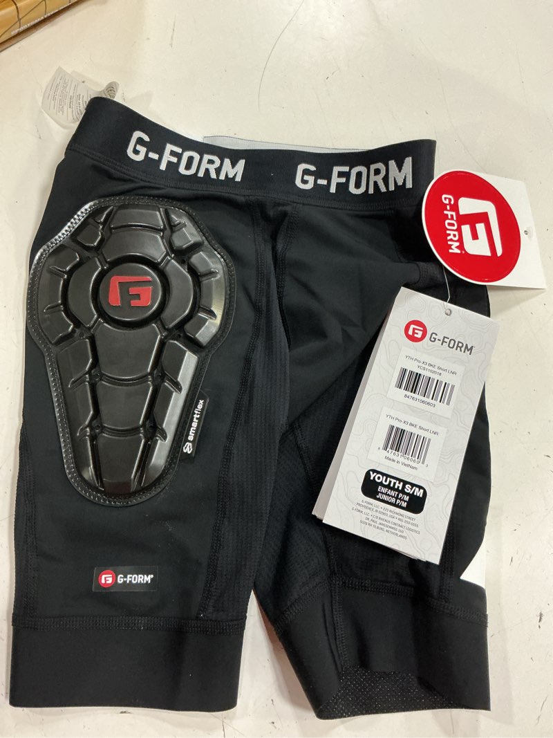 Condition photo showing New/Like New for g-form youth pro-x3 liner bike shorts, small/medium