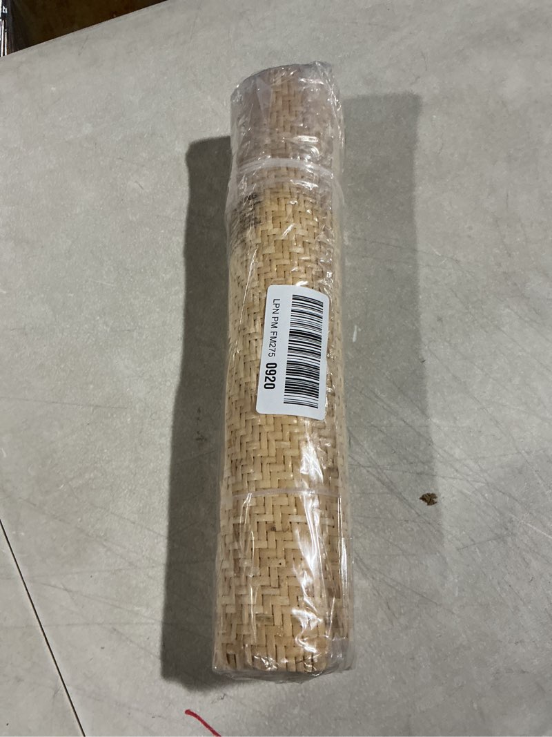 Condition photo showing Good Condition for Wesiti 14"x 59" Natural Cane Webbing V Shape Rattan Webbing Roll for Caning Projects Woven Mesh Cane Rattan Material Sheet for Furniture, Chair, Cabinet, Ceiling, Bed, Basket, Door, Brown 14"x 59" V Shape