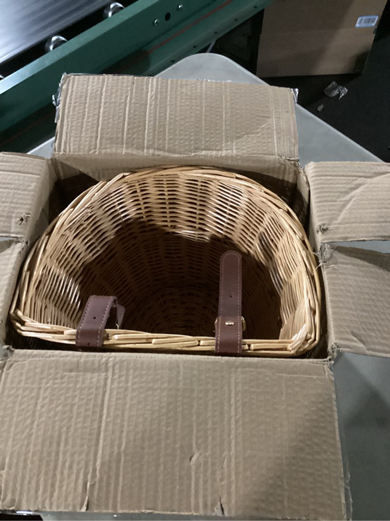 Condition photo showing Good Condition for ProSource Wicker Bike Basket Front Cargo for Women and Men, Fits Most Bikes, Beach Cruiser, Stationary Bike, Ebike, Road Bike, Light Brown