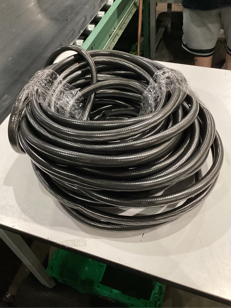 Condition photo showing As Is for not exact similar to gilmour flexogen 5/8 in x 25 ft garden hose, heavy duty water hose, flexible and kink resistant outdoor hose