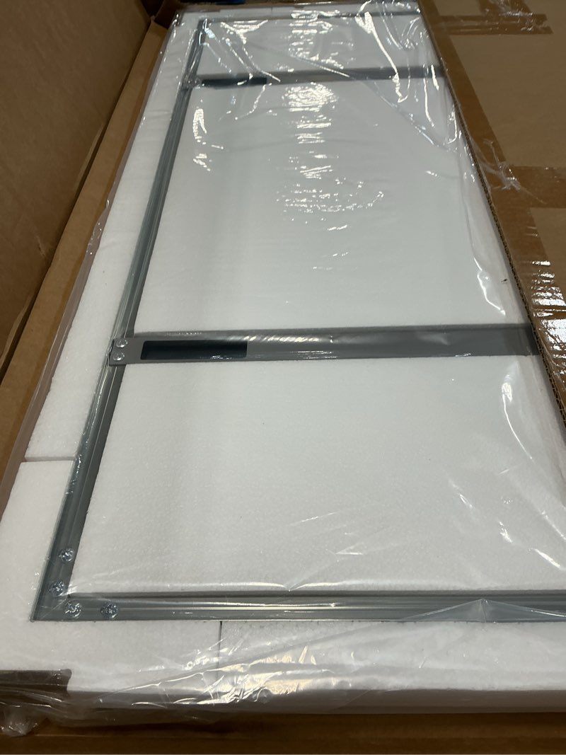 Condition photo showing New/Like New for keonjinn 22x30 inch brushed nickel bathroom mirrors for over sink, beveled rectangle framed mirrors for wall, farmhouse bathroom vanity mirror, tempered glass, square corner