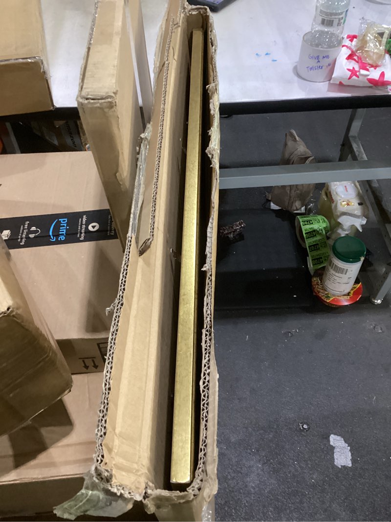Condition photo showing As Is for wood 27x40 frame gold, ornate natural 40x27in poster picture frame, modern golden 27 x 40inch gallery wall photo frame with hd plexiglass, horizontal vertical wall mounting display 1pcs gold 27x40