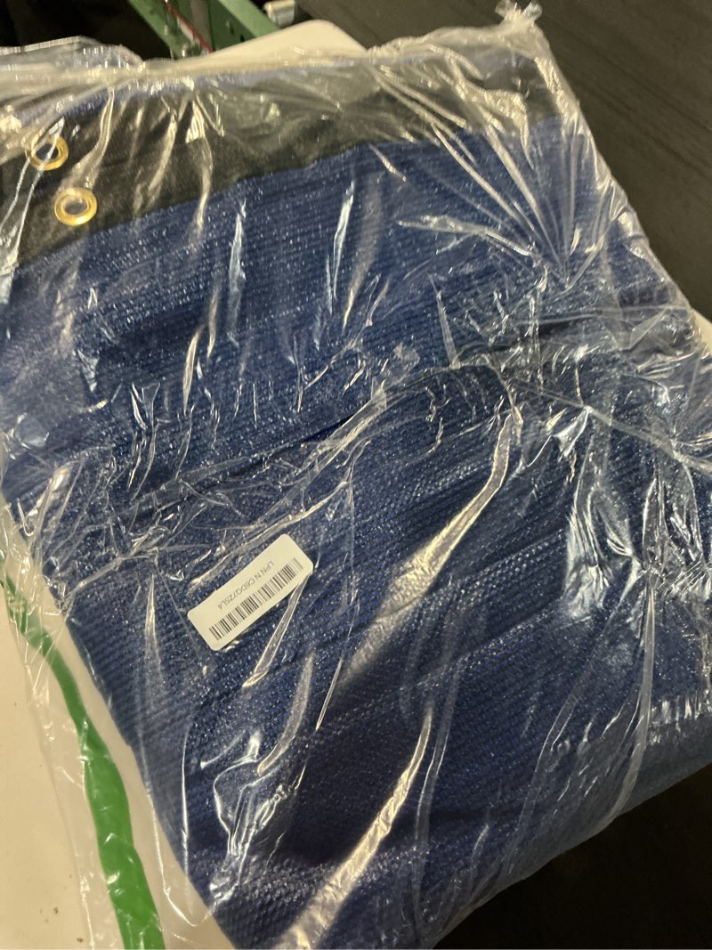 Condition photo showing Good Condition for icover 4x50ft privacy screen fence, outdoor fencing panels, garden windscreen mesh shade sail net barrier, include reinforced bindings and brass grommets cable zip ties, blue 4x50ft royal blue