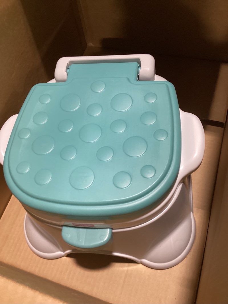 Condition photo showing As Is for Fisher-Price™ 3-in-1 Toddler Toilet Training Potty Chair and Step Stool, with Removable Toilet Ring